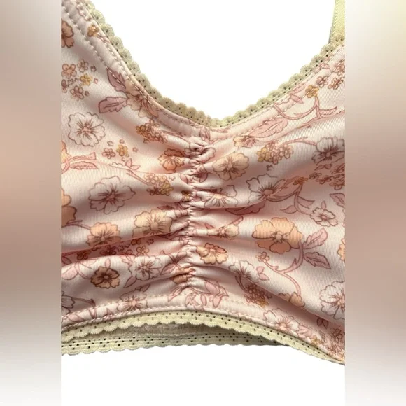 SPELL Mossy Floral Bralette In Lemonade (Yellow/Cream/Brown) Sz L ✨NWT✨ - Picture 6 of 11